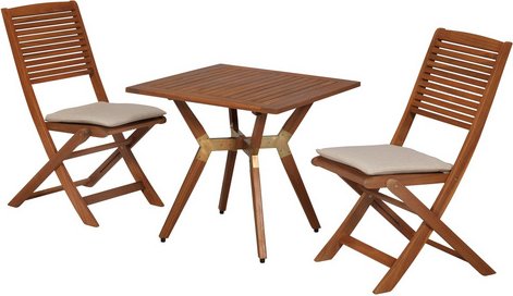 MERXX Balkonset »Bali«, 3 tlg., 2 Sitzplätze, Akazie - braun