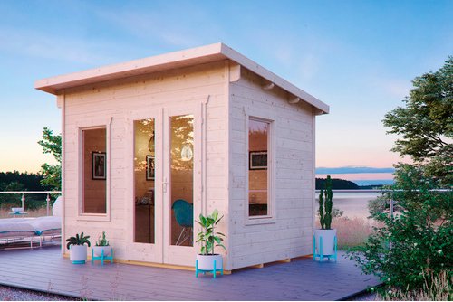 SKANHOLZ Gartenhaus »Solna«, Holz, BxT: 330 x 265 cm (Außenmaße inkl. Dachüberstand) - braun