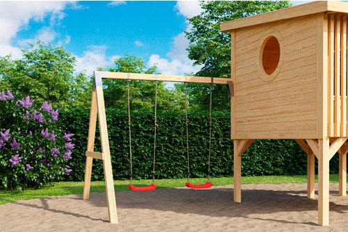 LASITA MAJA Kinderspielhaus »Tivoli«, BxHxT: 261 x 210 x 246 cm, naturbelassen - braun