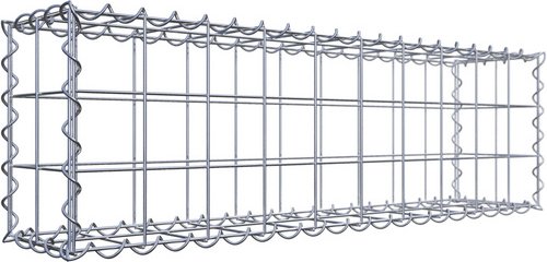 Gabiona Gabione, silbergrau, Maschenweite 10 cm x 10 cm, Spirale - silberfarben