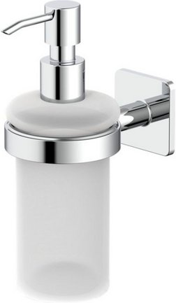 LENZ Seifenspender »VARO«, Chrom, Montageart: Kleben oder Bohren - silberfarben