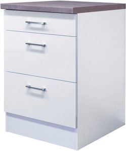 Flex-Well Auszugsunterschrank »Lucca«, weiß, melaminbeschichtete Spanplatte - weiss