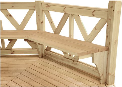 WOLFF Sitzbank »Kreta 8«, Holz, beige