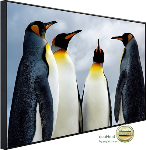 Thumbnail - papermoon Infrarotheizung »EcoHeat - König Pinguins«, Matt-Effekt - bunt