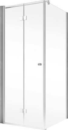 SCHULTE Eckeinstieg »Garant 2.0«, BxHxT: 90 x 200 x 90 cm, Türart: Drehfalttür - silberfarben