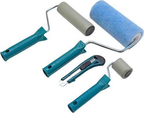 Tapezier-Set, 18 cm, Kunststoff - blau