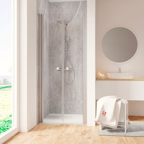 SCHULTE Duschtür »Garant 2.0«, BxH: 90 x 200 cm, Türart: Pendeltür - silberfarben