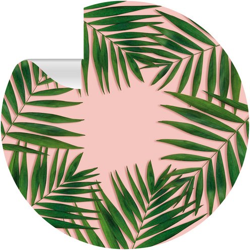 mySPOTTI Vliestapete »Fedra«, Blattmuster, rosa/grün, matt - bunt