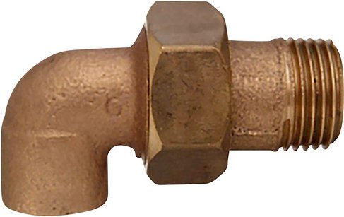 CORNAT Winkelverschraubung, Rotguss - braun