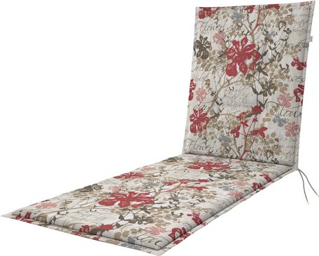 DOPPLER Gartenmöbelauflage »Living«, BxL: 60 x 195 cm, Polyester - rot