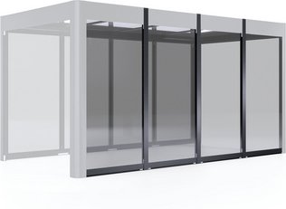 SunElements Wand für Pavillon »SunCover Modern«, Breite: 4 m, Acrylglas getönt - schwarz