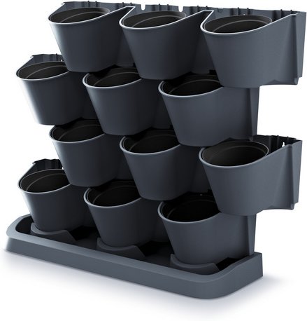 PROSPERPLAST Pflanzkasten »Cascade Garden«, BxHxL: 190 x 546 x 685 mm, UV-beständig - grau