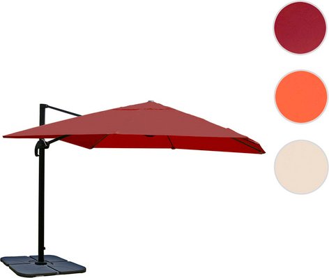 MVG Ampelschirm »MVG-A96«, 360 x 300 cm, mit Schirmständer, neigbar - rot