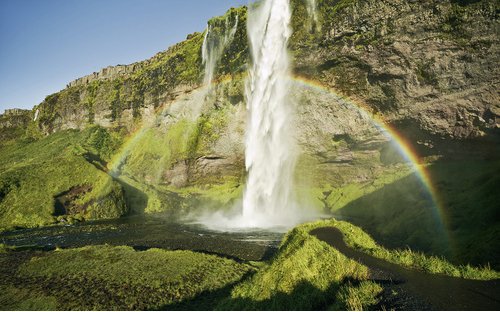 KOMAR Vliestapete »Power of Iceland«, Breite 450 cm, seidenmatt - bunt