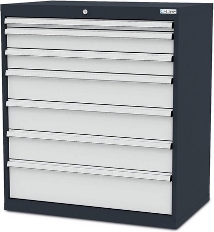 Simplaflex Schubladenschrank, BxHxT: 90 x 102 x 57,5 cm - grau