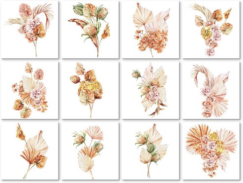 Thumbnail - K&L Wall Art Fliesenaufkleber »Herbststrauß«, selbstklebend