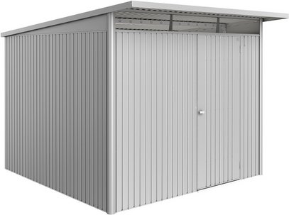 BIOHORT Gerätehaus »AvantGarde Eco«, BxHxT: 260 x 217 x 300 cm (Außenmaß), Gr. A7, silber-metallic, - grau