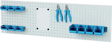 Simplaflex Lochwand, BxH: 150 x 45 cm, Stahlblech - grau