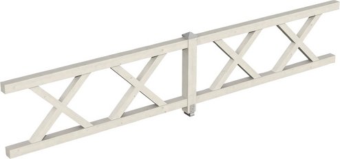 SKANHOLZ Brüstung, B x H: 465 x 84 cm, Holz, Farbe: weiß