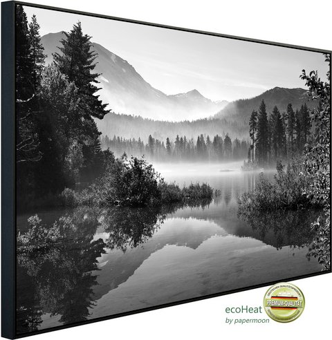 papermoon Infrarotheizung »EcoHeat - Landschaft Schwarz + Weiss«, Matt-Effekt - bunt