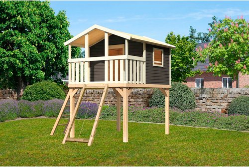 Thumbnail - KARIBU Kinderspielgerät, BxHxT: 198 x 309 x 244 cm, terragrau