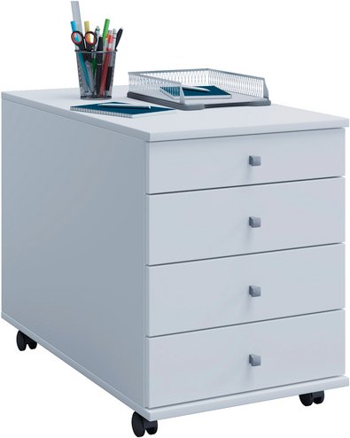 VCM Rollcontainer »Lona Maxi «, BxH: 42 x 57 cm, Holzwerkstoff - weiss