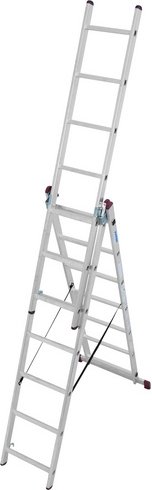 KRAUSE Vielzweckleiter »CORDA«, 21 Sprossen, Aluminium - silberfarben