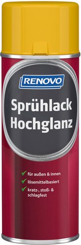 RENOVO Sprühlack, rapsgelb RAL 1021, hochglänzend, 400ml
