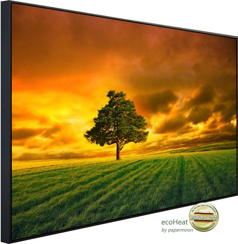 papermoon Infrarotheizung »EcoHeat - Baum im Feld«, Matt-Effekt - bunt