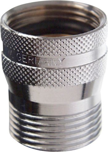 WELLWATER Wasserstop, Messing, silberfarben, 3/4"