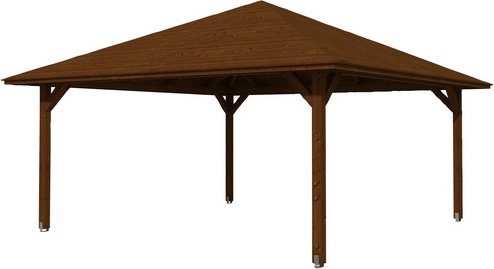 SKANHOLZ Pavillon »Cannes 4«, Zeltdach, viereckig, BxHxT: 569 x 360 x 569 cm - braun