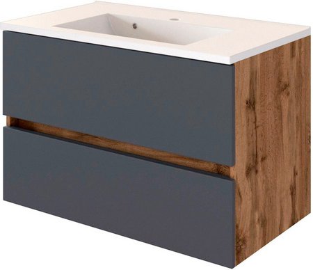 HELD MÖBEL Waschtisch »Lucca«, BxHxT: 80 x 54 x 47 cm - grau