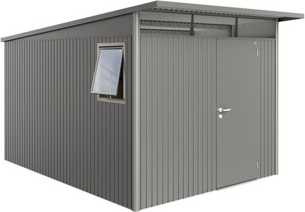 BIOHORT Gerätehaus »AvantGarde«, BxHxT: 260 x 222 x 380 cm (Aufstellmaße), Stahl - grau