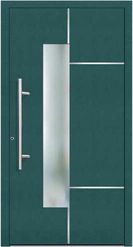 KNOCK Flügelüberdeckende Kunstoff-Haustür »Terra«, moosgrün - gruen