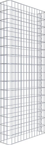 Thumbnail - Gabiona Gabionenzaun, silbergrau, Maschenweite 5 cm x 10 cm - silberfarben