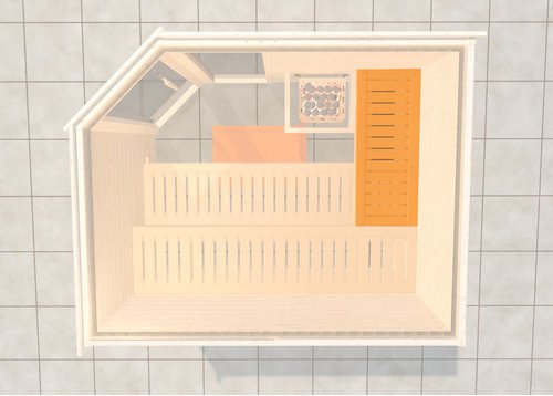 WEKA Saunabank »Querliege 2«, BxL: 52x111 cm - beige