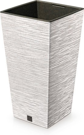 PROSPERPLAST Blumentopf »Furu Square«, BxHxL: 345 x 660 x 345 mm, witterungsbeständig - weiss