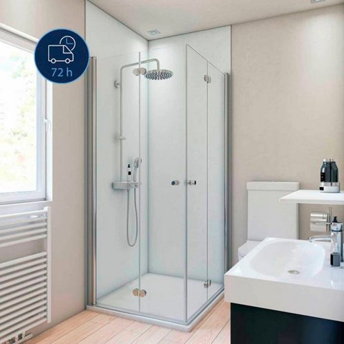 BREUER Rückwand, BxH: 90 x 200cm, Aluminiunverbundplatte - weiss