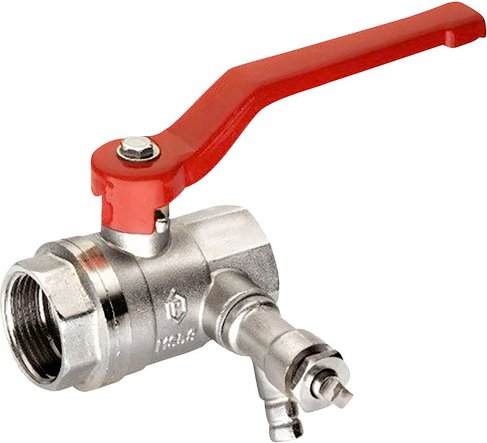 CORNAT Kugel-Durchgangshahn, Messing, für Heizung - silberfarben