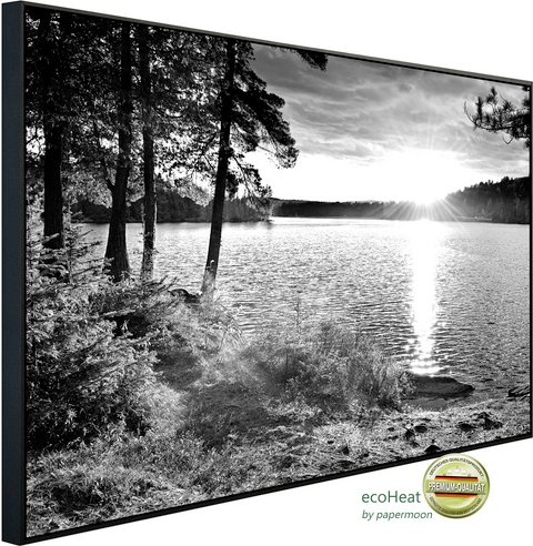 papermoon Infrarotheizung »EcoHeat - See Schwarz + Weiss«, Matt-Effekt - bunt
