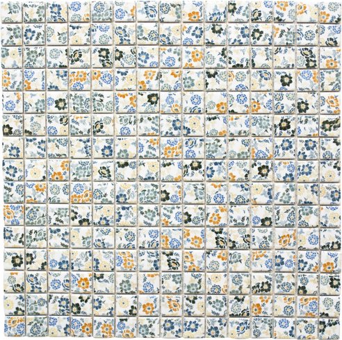HuH Mosaik Mosaikfliese »Retro«, BxL: 30,5 x 30,5 cm, Wandbelag - weiss