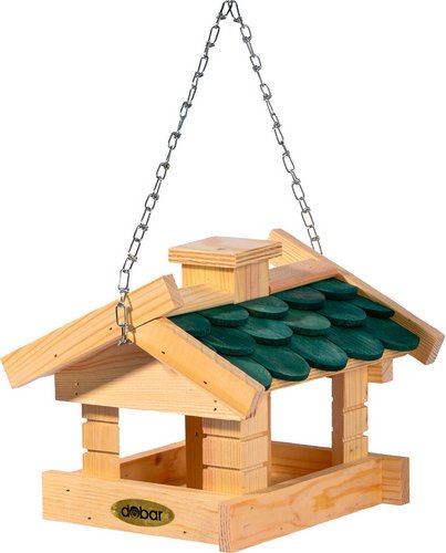DOBAR Vogelhaus »Thule«, mit Schindeldach, hängend - gruen