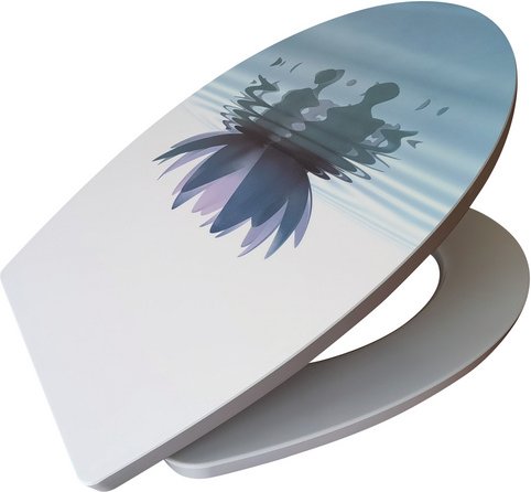 WELLWATER WC-Sitz, Duroplast, oval, mit Softclose-Funktion - weiss