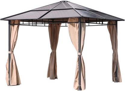 GARDEN PLEASURE Pavillon »NAPA«, quadratisch, BxT: 295 x 295 cm - grau