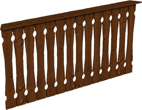 Thumbnail - SKANHOLZ Brüstung, B x H: 180 x 96 cm, Holz, Farbe: nussbaum