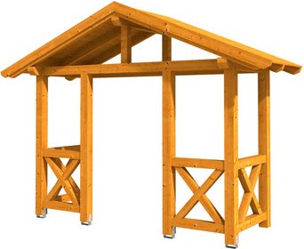 SKANHOLZ Vordach »Stralsund 5«, 360 x 139 cm (BxT), nordische Fichte, eiche hell - beige | braun