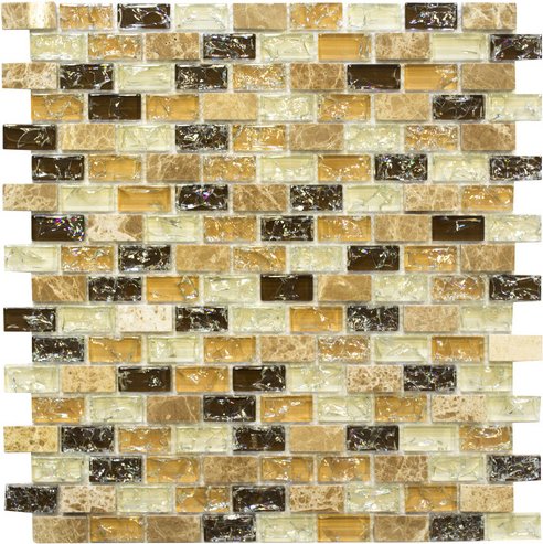 HuH Mosaik Mosaikfliese »Ice Cube«, BxL: 28,5 x 30 cm, Wandbelag - beige