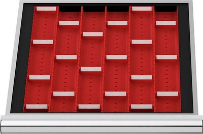 Simplaflex Muldenplatten, BxT: 500 x 450 mm, Kunststoff - rot