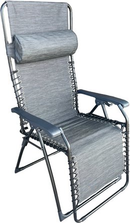 SUNGÖRL Relaxsessel »Turin XL«, 80x130x70 cm, stufenlos verstellbar, klappbar, wetterfestes SUNTEX-Gewbe - schwarz