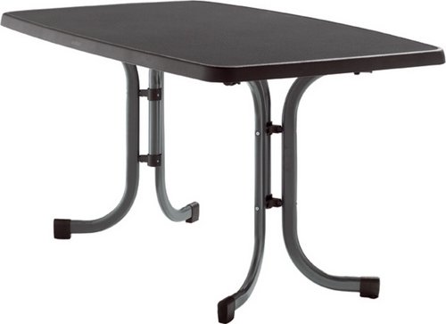 Thumbnail - SIEGER Gartentisch, BxHxL: 90 x 72 x 150 cm, Tischplatte: Mecalit-pro - schwarz